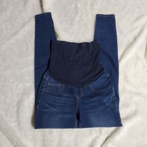 Indigo blue maternity skinny jeans